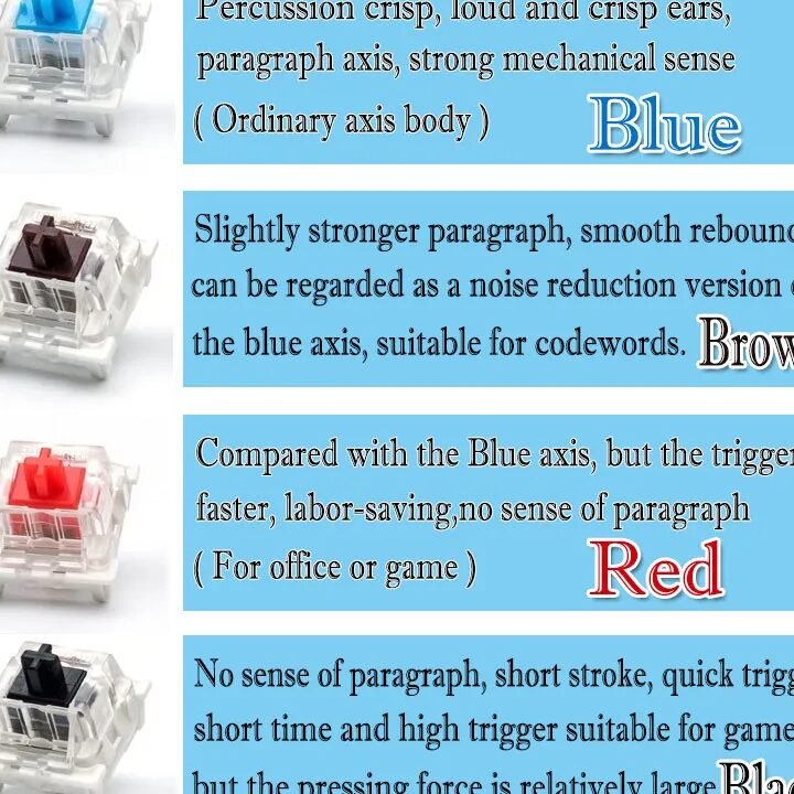 OUTEMU Switches Mechanical Keyboard: Blue, Red, Brown, Black ...