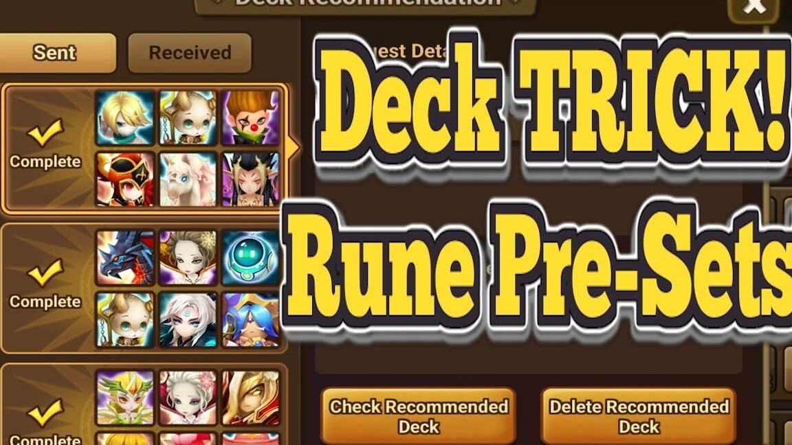 We Missed THE BEST PART of the UPDATE!! Rune Pre-sets Deck Recommendation  Trick! Summoners War