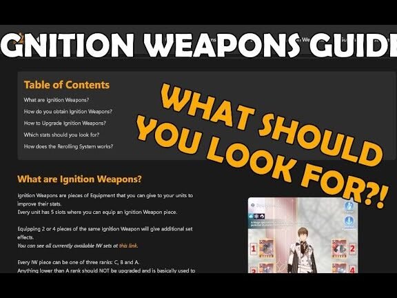 Ignition Weapons Guide - Which stats to look for?! [Tower of God: New World]