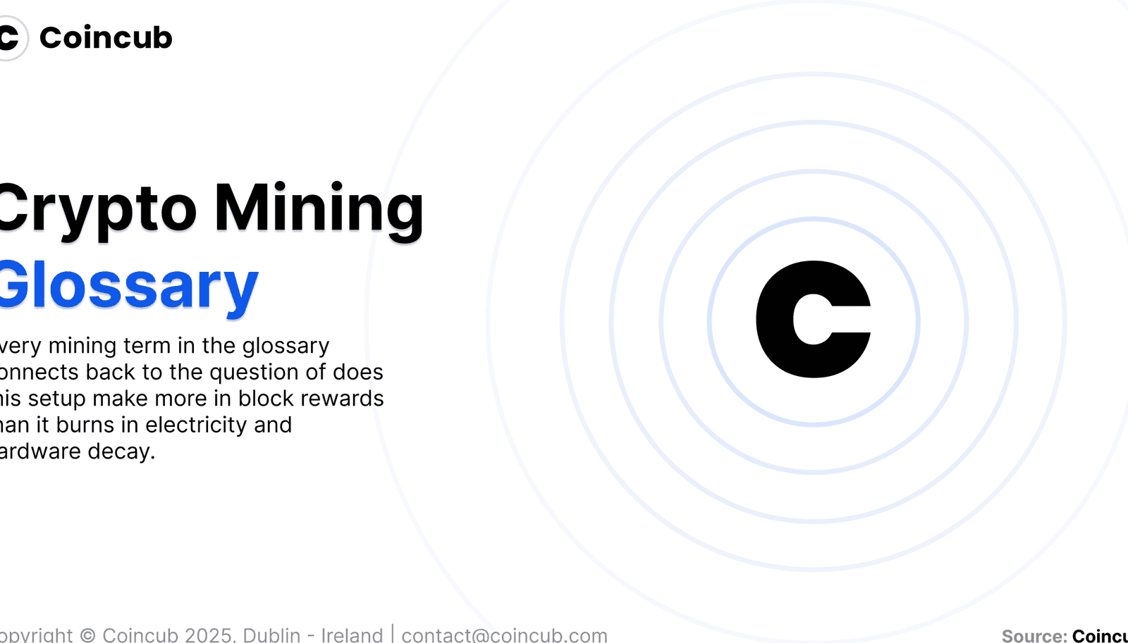 Blocks, Sweat, and Sats - A Crypto Mining Glossary | Coincub